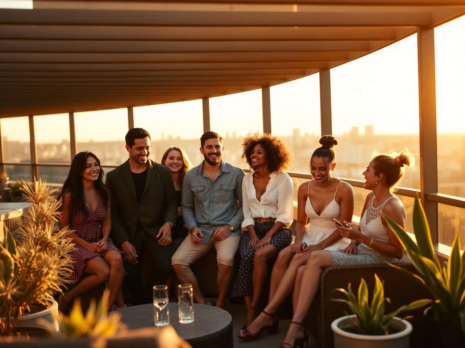 Rooftop community gathering